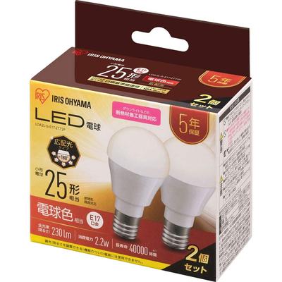 LED Bulb E17 Wide Beam 25W Equivalent Incandescent Color 2-Pack LDA2L-G-E17-2T72P