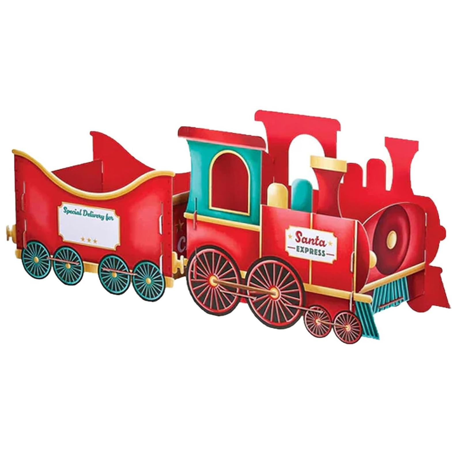 

Train Design Candy Present Box Paper Festive Gift Boxes Decorative Santa Gingerbread Gift Box for Presents Candy Holiday Party 24x25x6cm