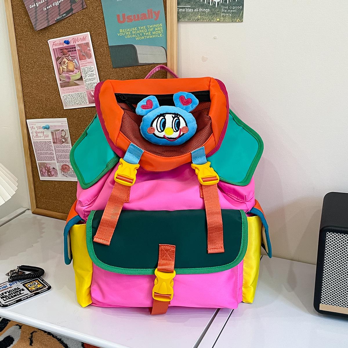 

Dopamine Women s Colorblock Drawstring Backpack: High-Value, Versatile, Lightweight, Sweet Girl Travel & School Bag