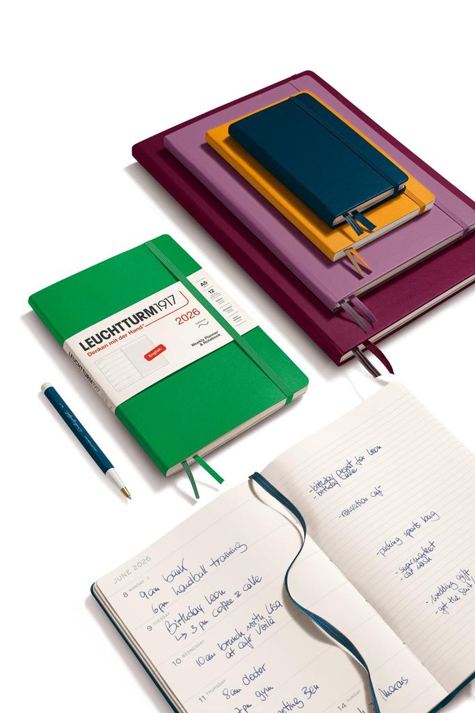 Leuchtturm 2026 Planner, January Start, A5 Weekly Soft Deep Sea, 372680, Official Import