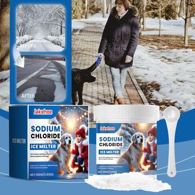 Pet Friendly Ice Melt Winter Concrete Floor Streets Pet Friendly Ice Melt Snow Melt 100g