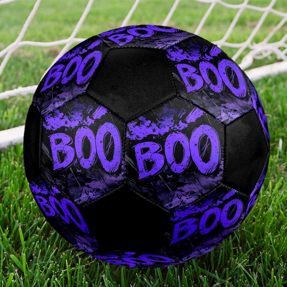 1pc Spooky Night Horror Size 5 Suitable for Training & Matches, Machine-Stitched, Wear-Resistant Anti-Slip Covering, Gift for Christmas, Birthday. Q26 Size 5