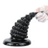 10cm Black Large Anal Plug with Suction Cup - Pointed Dilator Toy