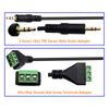 JUNSUNMAY Solder-Free 3.5mm Stereo Male to 3-Pole Terminal Audio Adapter Cable (Green)