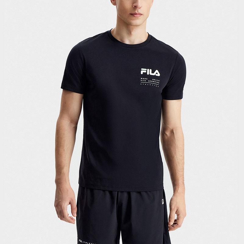 New FILA Athletics T Shirt Men's Pitch Black A11M321108CBK