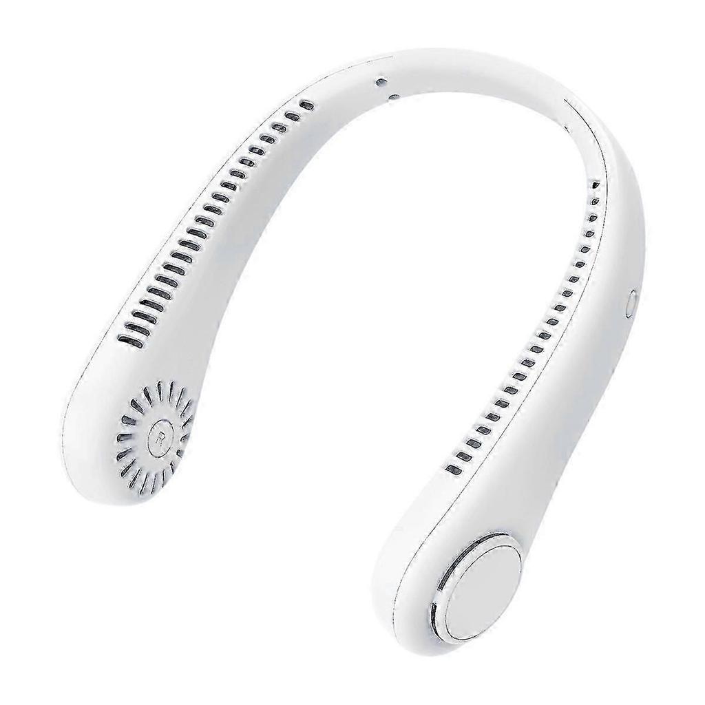 Neck Fan Fluxofan Portable Neck Fan Rechargeable Personal Cooling Fan with Adjustable Speed for Outdoor Activities White Less