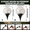 1pc Garden Solar Lights Cracked Glass Ball Waterproof Warm White LED For Outdoor Decor Decorations Pathway Patio Yard Lawn