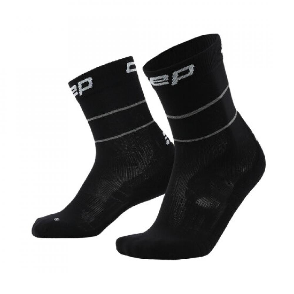 Cep Men S Pro Run Reflective compreSSion SockS Mid Cut 2.0 Black Wp8c5i