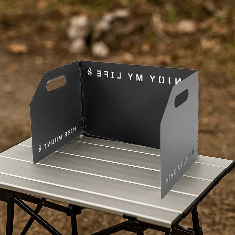 Tri-fold Stove Wind Shield Large Cooker Wind Protection Tea Stove Cookware Windshield  Hiking