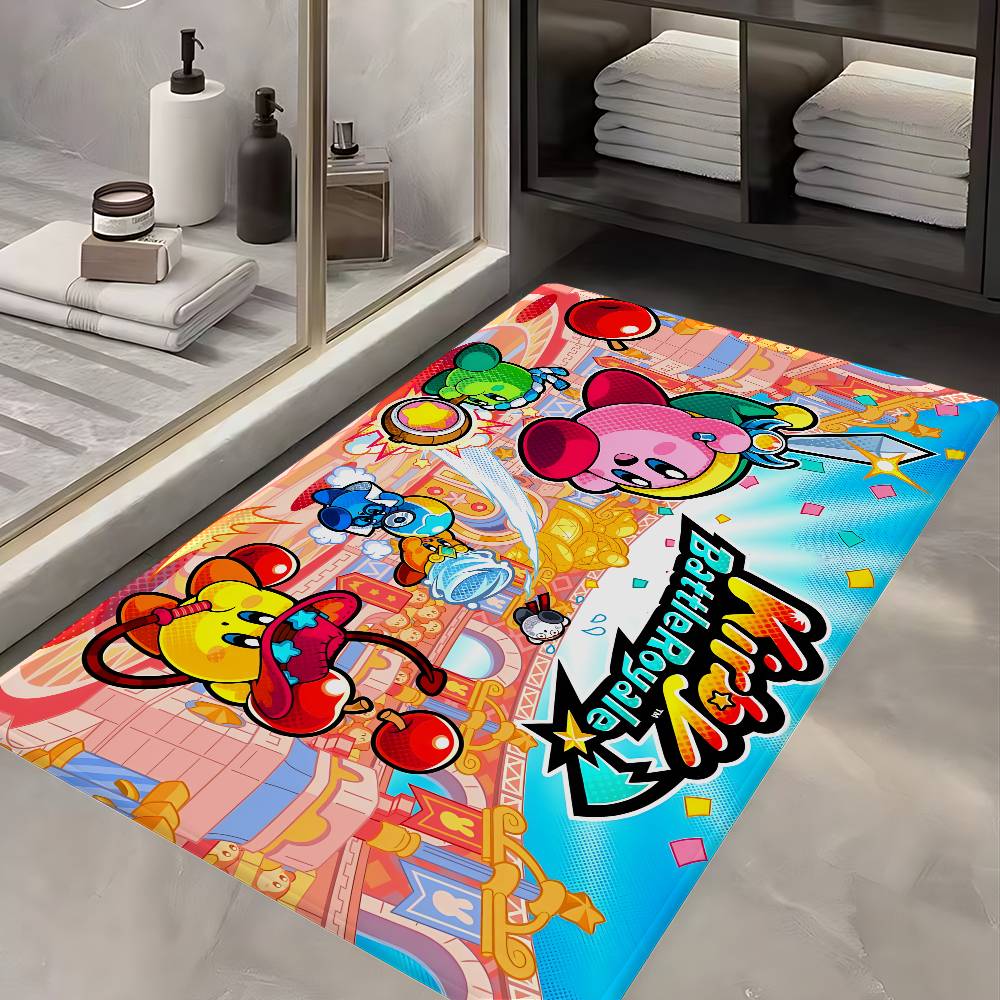 Hot Lovely K-Kirbies Animation Floor Mat Cheaper Anti-slip Modern Living Room Balcony Printed Bedside Mats