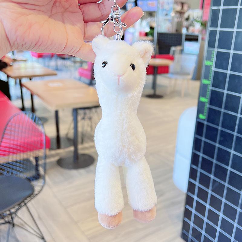 Breloc Păpușă Oaie de Pluș Alpaca - Accesoriu Drăguț pentru Geantă și Cadou