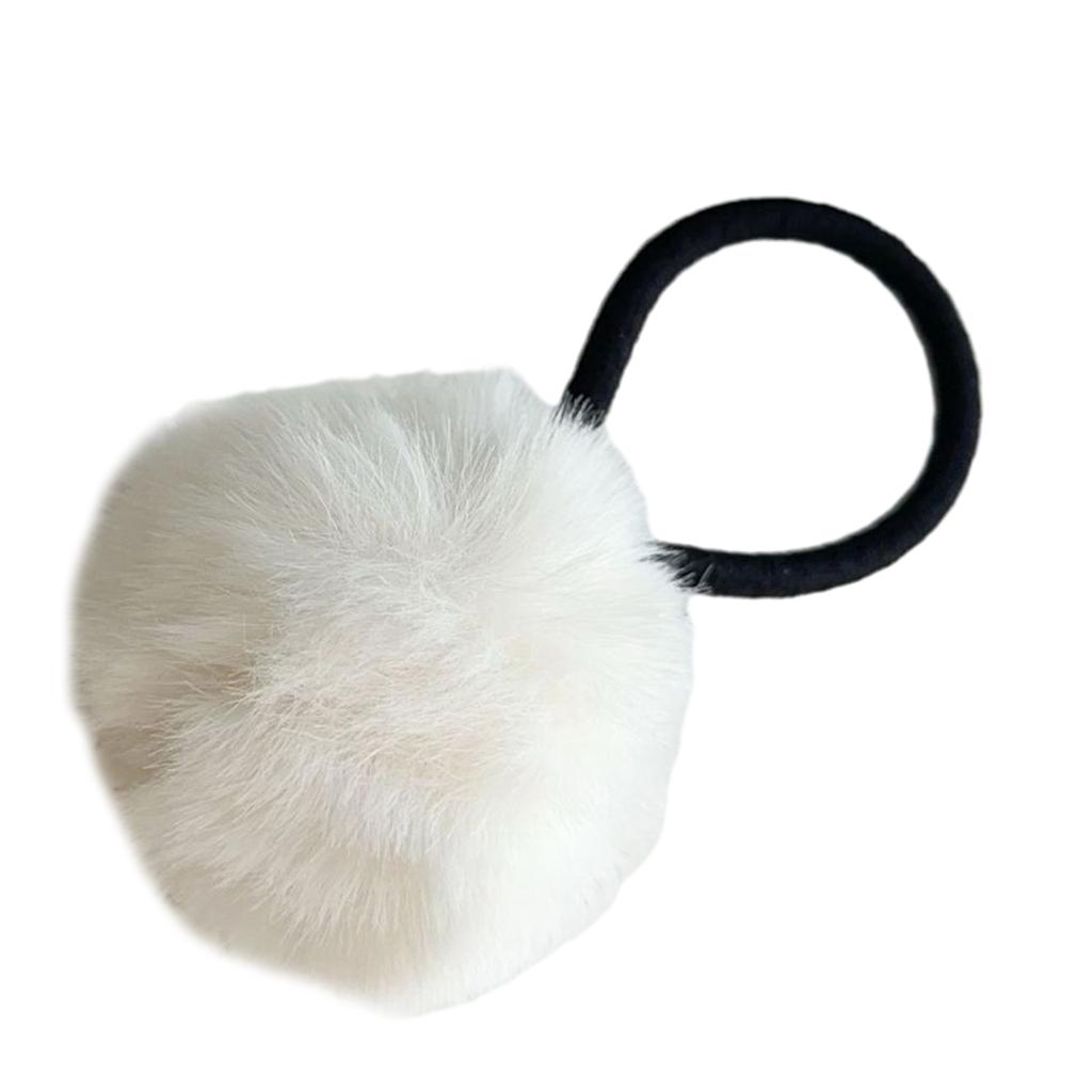 Prinzessin Bunt Pompom Haargummi Flauschige Kugel Pferdeschwanzhalter Bezaubernder Y2K Stil Flauschige Kugel Haargummi Haarband