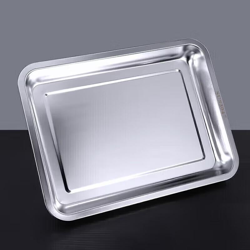 304 Stainless Steel Rectangular Commercial Food Tray