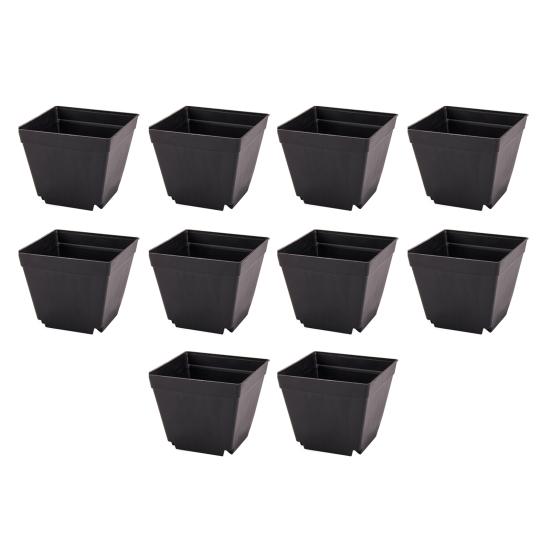 10Pcs Quadrado Vaso de Plantas Viveiro Transplante Plantador Recipiente Cesta de Jardim