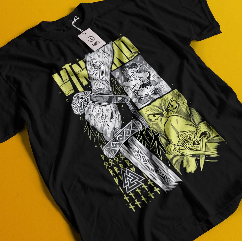 

Vinland Saga T-Shirt Thorfinn Shirt Askeladd Tshirt Thorkell Warrior Tee Anime S
