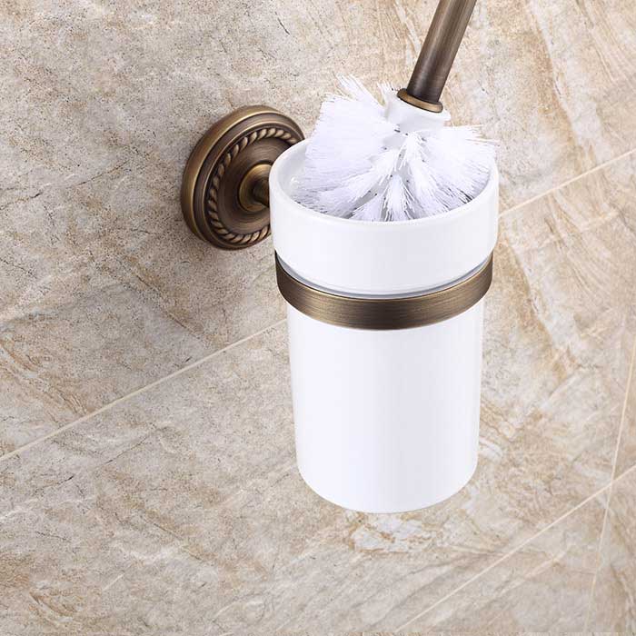 European Antique Ceramic Brass Shelf Towel Rack Gold Plated Bathroom Accessories GZ-9000