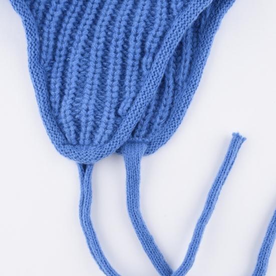 Unisex Winter Hat Knitted Thick Warm Windproof Solid Color Ear Protection Beanie Winter Outdoor Daily Bomber Cap Cycling Travel Headwear