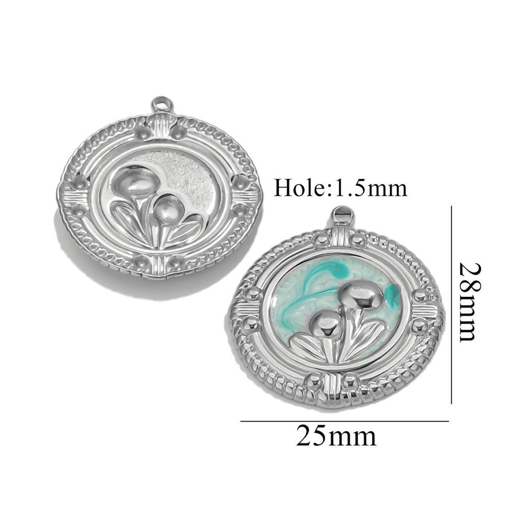 2 Pcs 304 Stainless Steel Charms Enamel Lotus Flowers Starfish Birds Sun Pendants For Diy Necklace Bracelet Jewelry Making