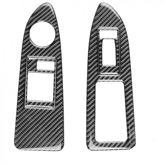 For Dodge Challenger 2008-2014 Carbon Fiber Interior Window Control Cover Trim