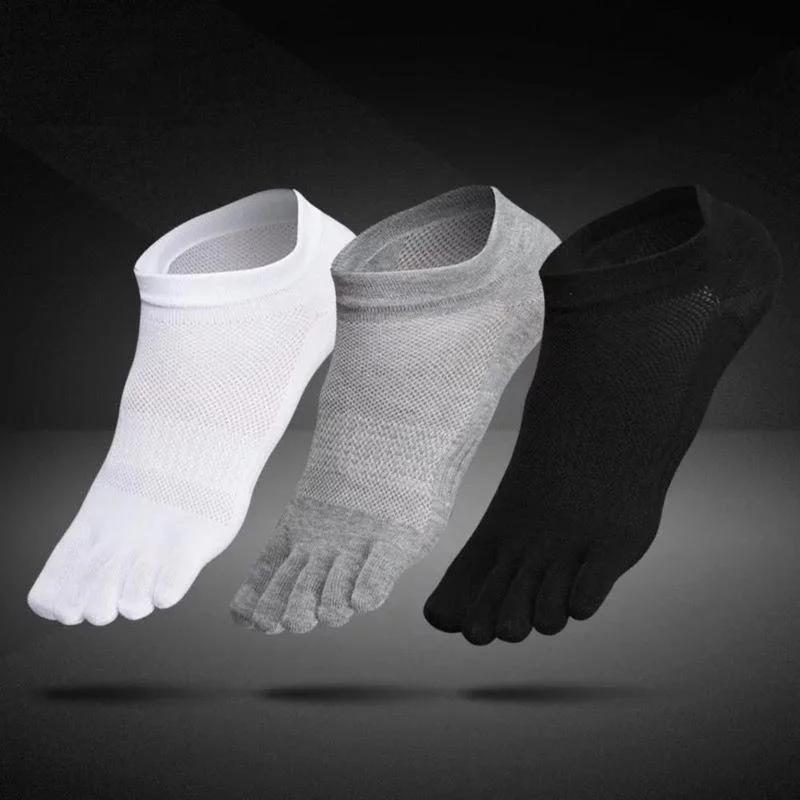 Nuovo 1 Paio Calzini Sportivi Uomo Calzini a 5 Dita Cotone Traspiranti Calzini Sportivi per Dita Vendita Calda