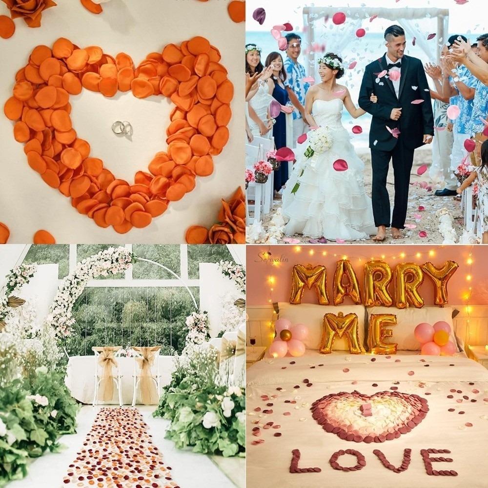 30/50/100pcs White Silk Rose Petals Rose Homme Decor Artificial Rose Flowers Aisle Runners