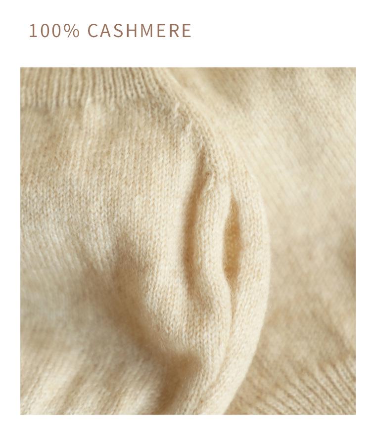 Women's 100% Pure Cashmere Half-Finger Gloves: Fingerless, Plain Knit, Warm and Cozy for Autumn/Winter