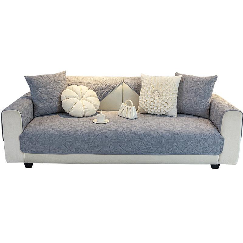 Sofa Cushion Washed Pure Cotton Four Seasons Universal Chinese Simple Non-Slip Cushion Cover Cloth All Cotton Cover Cover Fixed