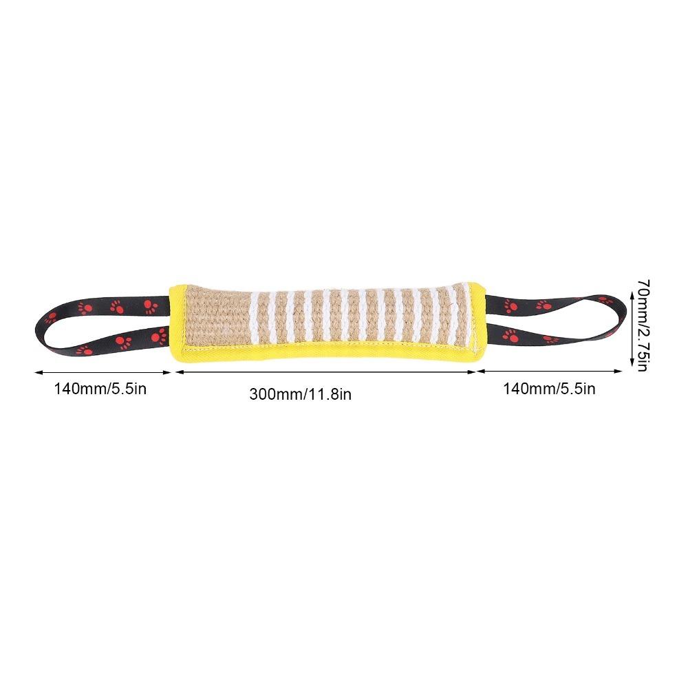 Cylindrical Shape Dog Tug Toy Thick Linen Fabric Dog Training Bite Pad Bite Training
