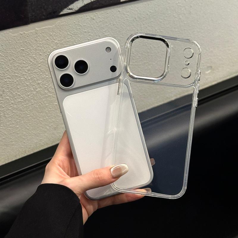

Transparent Dual-Lens Frame Anti-Drop Phone Case for Apple 16/17 iPhone 15