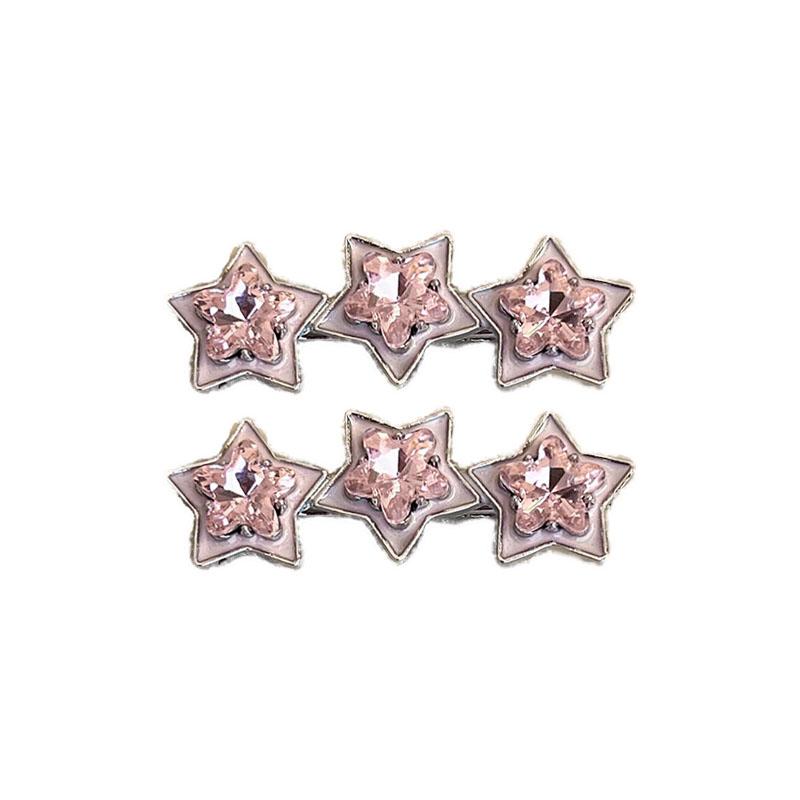 Pink Sweet Water Diamond Hair Clip Women's High End Temperament Duck Billed Clip Hair Accessories