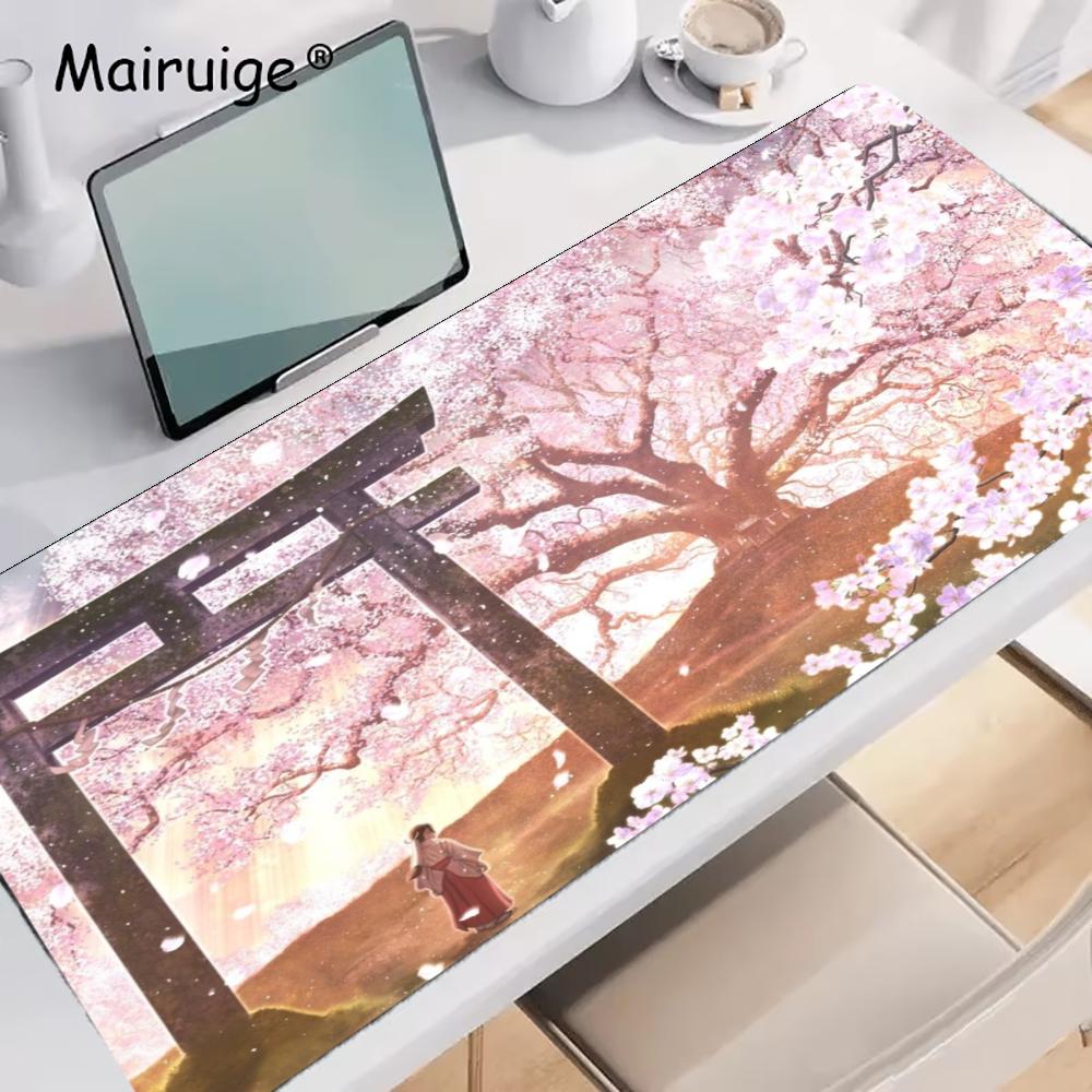 Sakura Torii Gaming Mats Extended Pad Pc Accessories Mouse Pads Desk Interior Mousepad Gamer Setup Decoration Mouse Mat Playmat