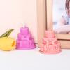 Tre-lags kake silikonform såpeform Håndlaget DIY søtt dekorativt stearinlys Håndlaget kreativt stearinlys