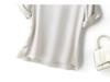 Women's Petite Summer Silk T-Shirt - Pure Color, Short-Sleeved, Mulberry Silk
