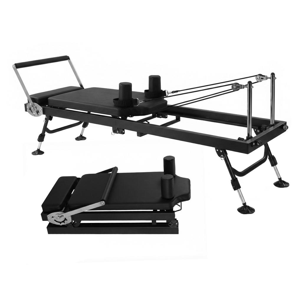 78 In Smooth Glide Carriage Reformer with Springs Resistance Movable Fitness Equipment 300 LBS Capacity for Home And Studio Use