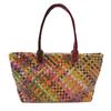 Trend Women'S Bags Colored Cowhide Woven Shoulder Tote Bag Genuine Leather Messenger Women'S Bags
