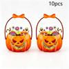 Halloween Pumpkin Candy Bags with Handles Clear Pumpkin Pattern Gift Bags Trick or Treat Bags for Party Candy Cookie Packaging