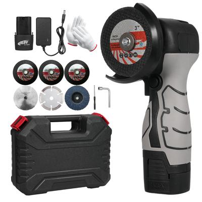 Akku-Winkelschleifer, 7000 U/min, elektrisches Schleifwerkzeug, Mini-Schleifmaschine mit 2 Stück 16,8 V, 2000 mAh Akku