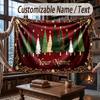 Christmas Winter Theme Throw Blanket Custom Name Text Personalized Blanket Soft Cozy Blanket for Home Sofa Bed