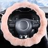 Plush Steering Wheel Cover Vehicle Interior Supplies Stuffed Steering Wheel Wrap For Drivers Men Women Sedans Trucks SUVs RVs