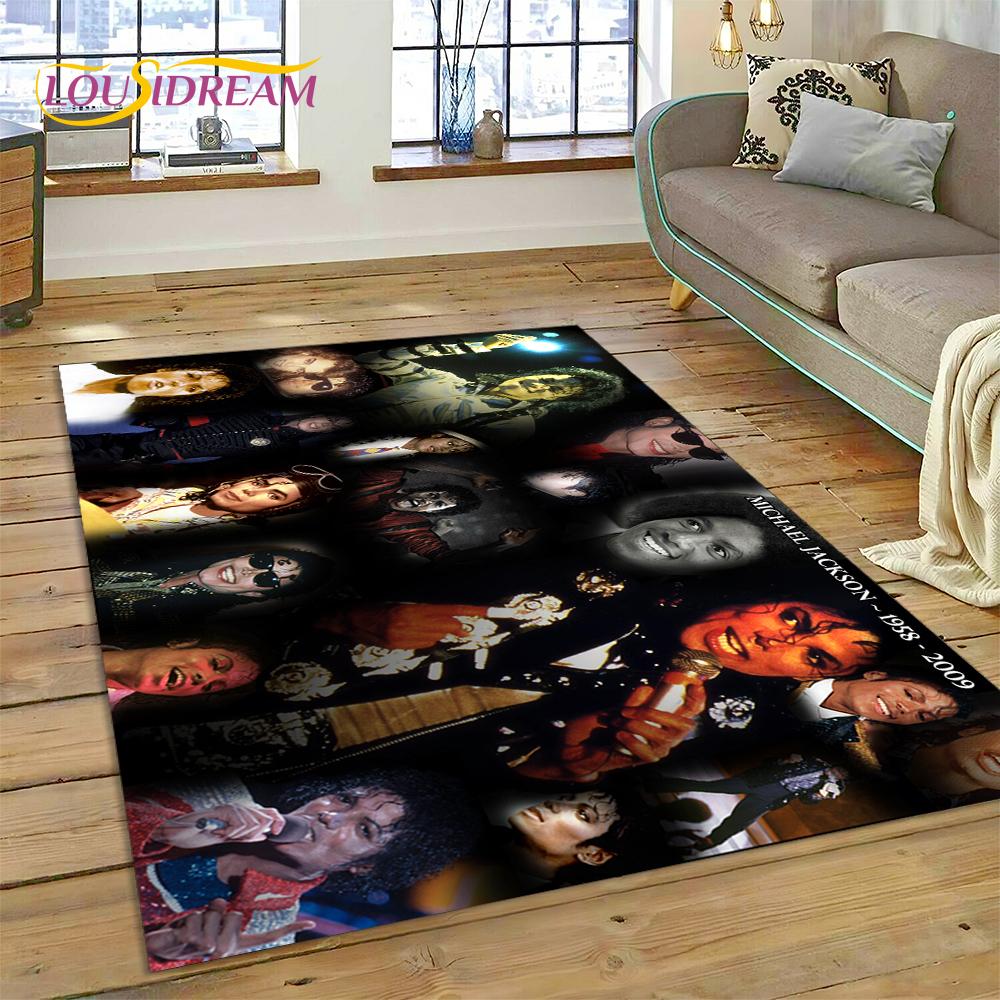 MJ Král Popu Michael Jackson Koberec do Obývacího pokoje Ložnice Domácí Dekorace, Podložka Protiskluzová Dekorace na Pohovku Rohožka Dárek