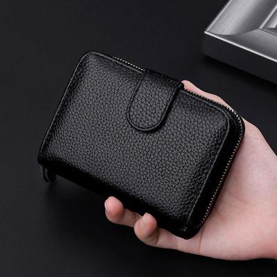 Fashion Genuine Leather Bank Card Driver License ID Holder Wallet Men and Women Credit Card Wallets Purse Cards Bags