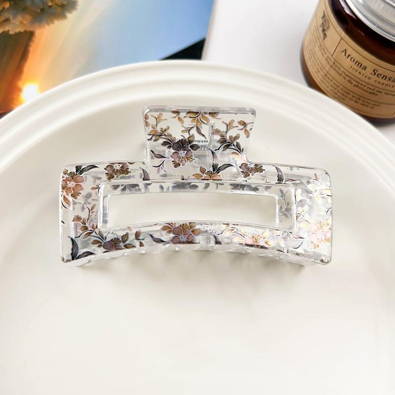 Sweet Fruit Heart-shaped Printed Grab Clip Shark Clip Simple and Fresh Semi-tied Hair Clip and Hair Accessory