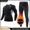 Men's High Elastic Winter Autumn Fitness Pants with Velvet Base Layer for Running, Basketball, and Body Shaping