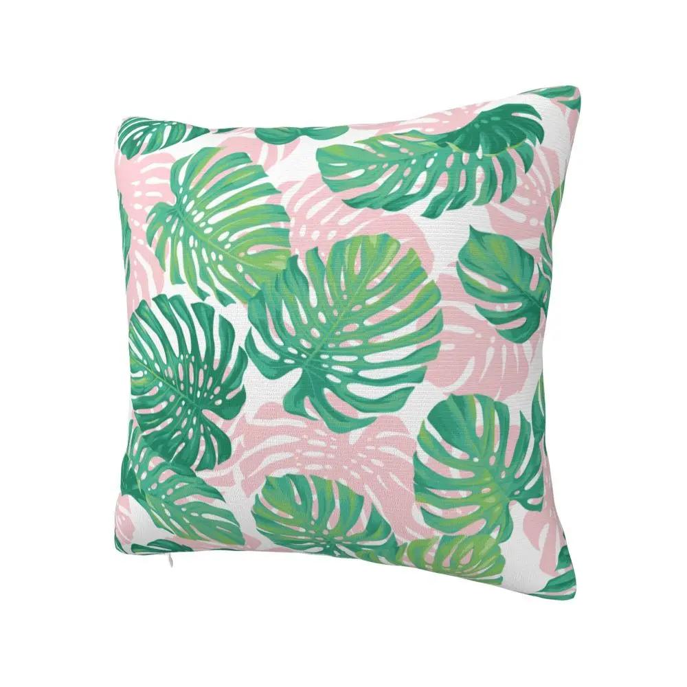 Sommer Tropische Palmblätter Kissenbezug Beidseitiger Druck Polyester Kissenbezug Dekorative Kissenhülle Bezug Auto