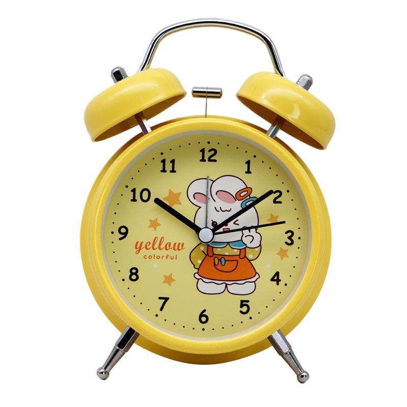 Rabbit Small Alarm Clock To Get Up Artifact Girls Special Students with Cute Primary School Students Cartoon Large Alarm Clock Children's Clock