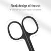 Schwarze, tragbare Nasen- und Augenbrauen-Trimmschere – Make-up- und Bartschere mit rundem Kopf, Beauty-Tool.