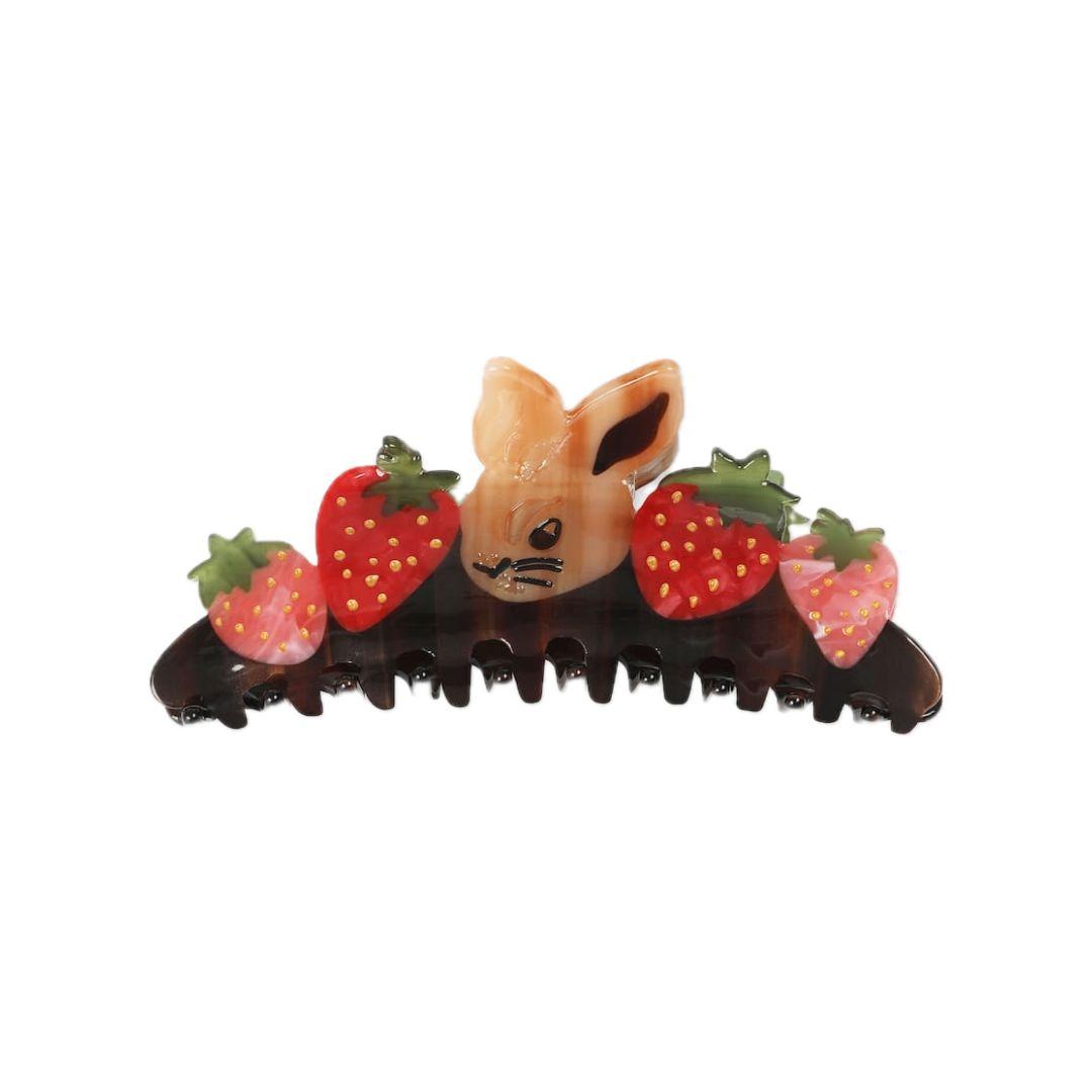 socks appeal NAT hair clip strawberry paco