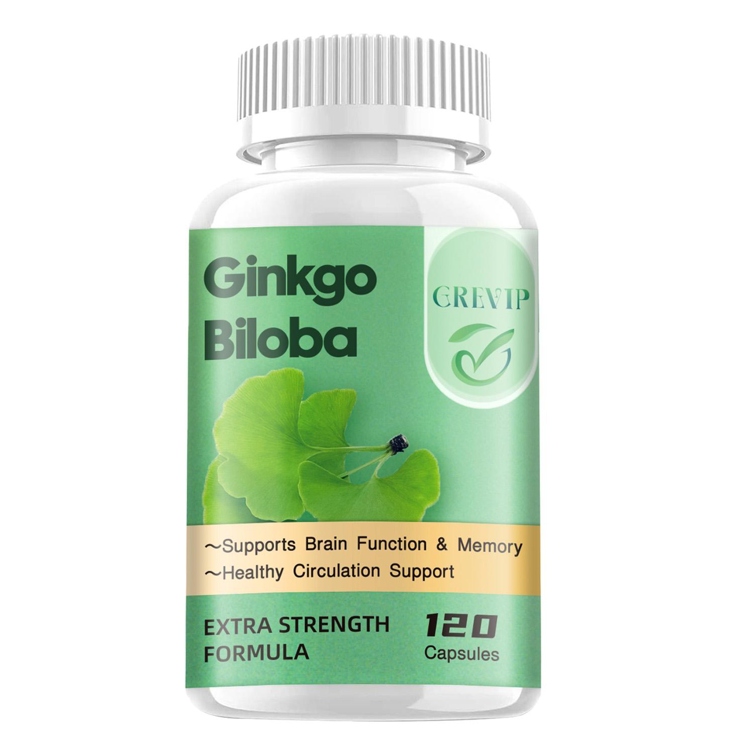 

Ginkgo biloba extract capsules, natural supplement, easily absorbed, suitable for adults. 120*1