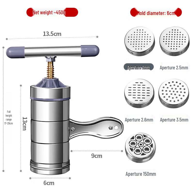 MAXCOOK MCPJ8916 Manual Stainless Steel Pasta Maker