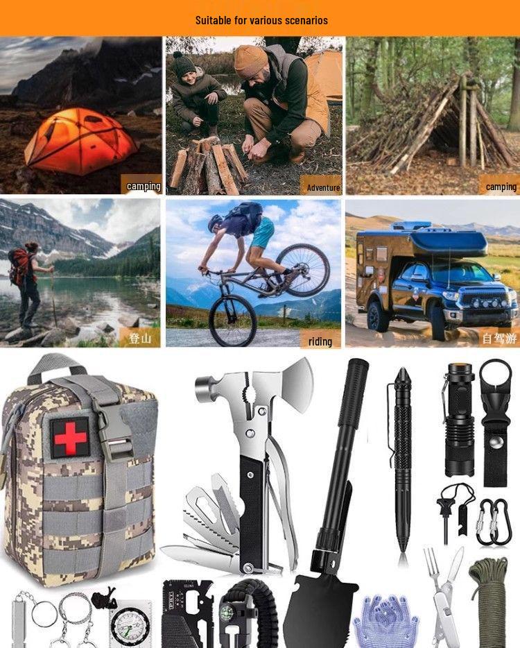 Zestaw przetrwania trzęsienia ziemi: Zestaw ratunkowy schronienie awaryjne i pierwsza pomoc